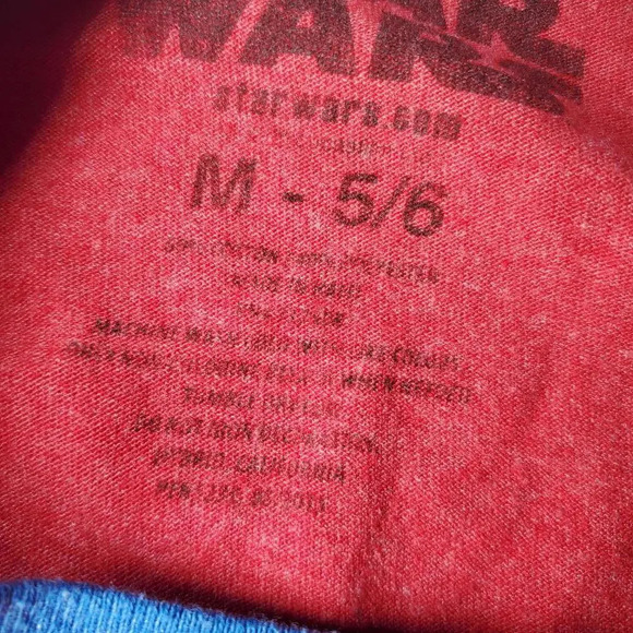 Star Wars Graphic Raglan Long Sleeve T-Shirt Blue Red Boys Size Medium 5/6 EUC - Picture 5 of 9